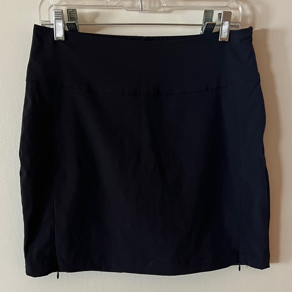 Antigua Black Golf Skirt with Red Logo